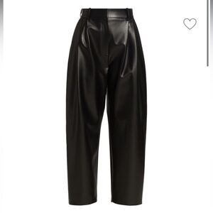 AWAKE MODE Faux Leather Pleated Trousers
